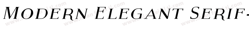 Modern Elegant Serif字体转换